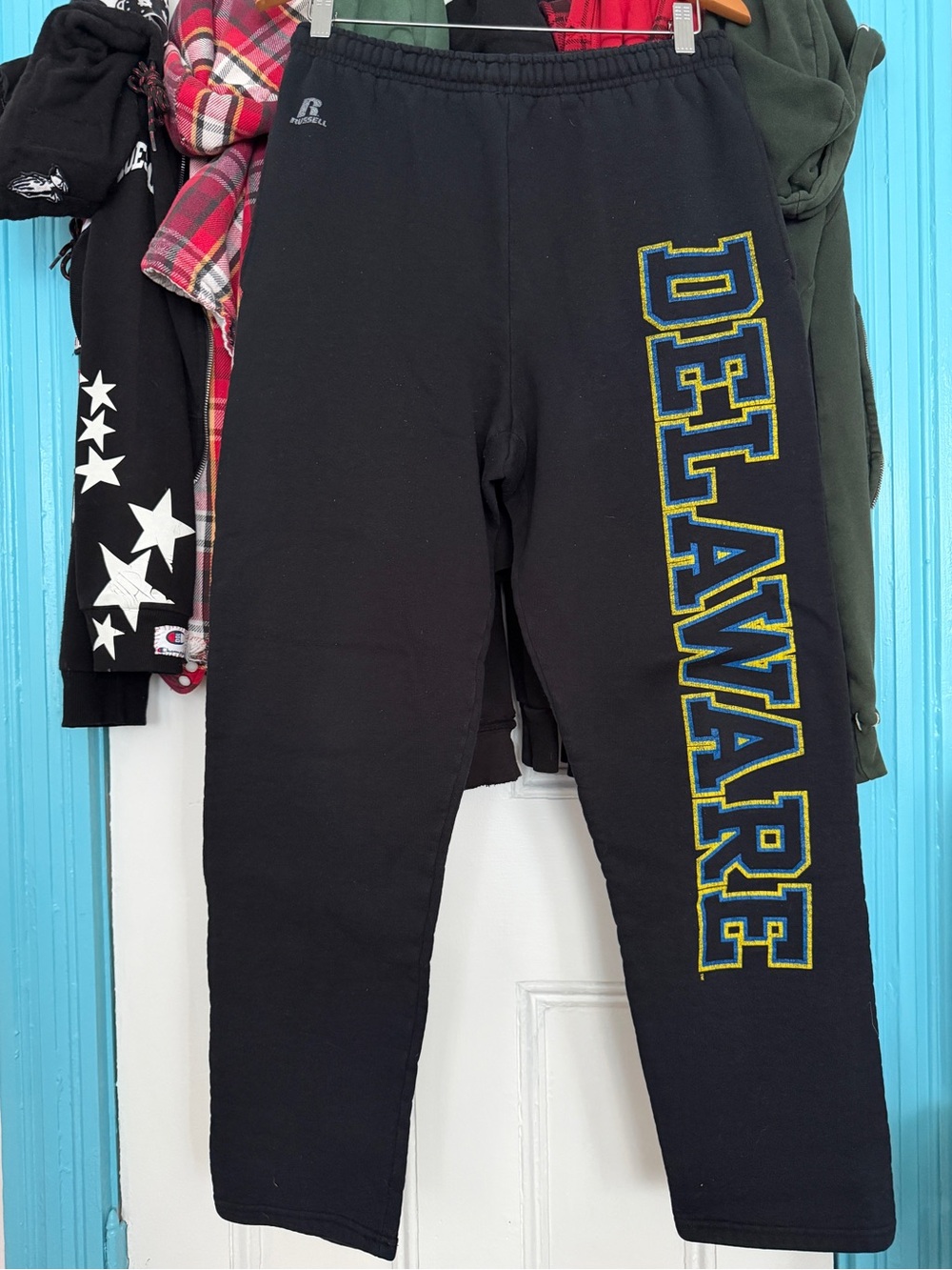 Vintage Russell Athletic big spellout Delaware sweatpants